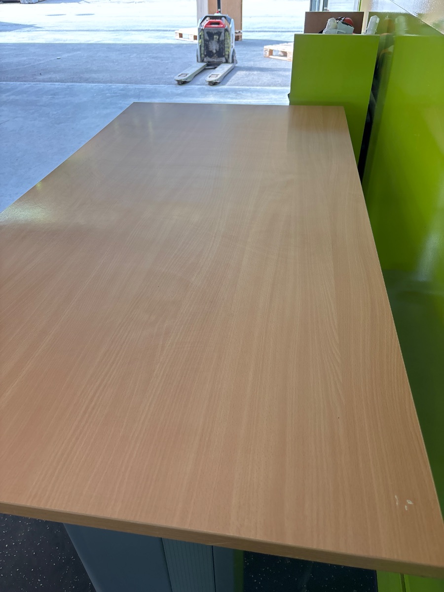 Bürotisch Buche 160x80cm, silberne Metallbeine – Bild 6