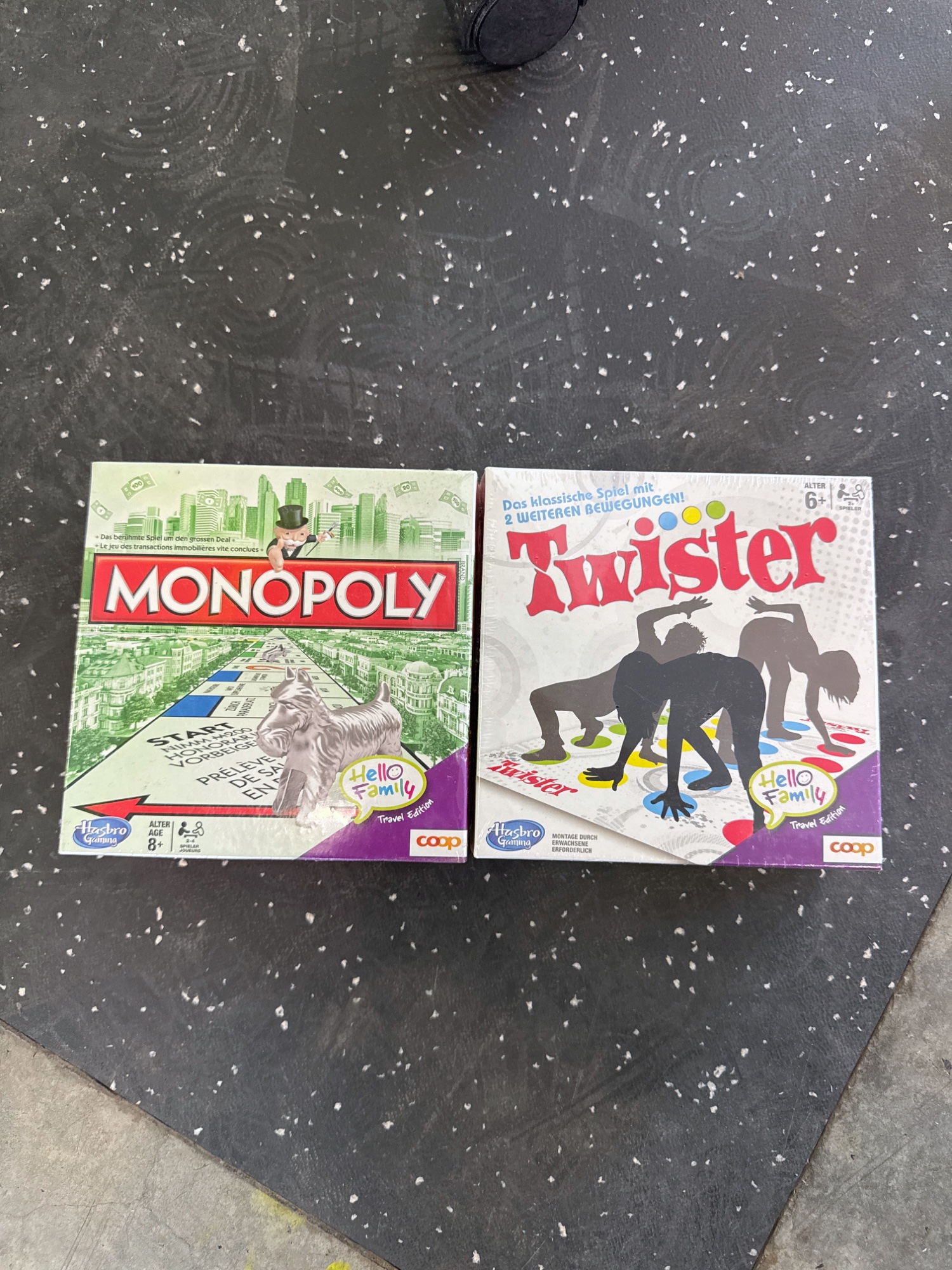 Monopoly und Twister Travel Edition, Hasbro