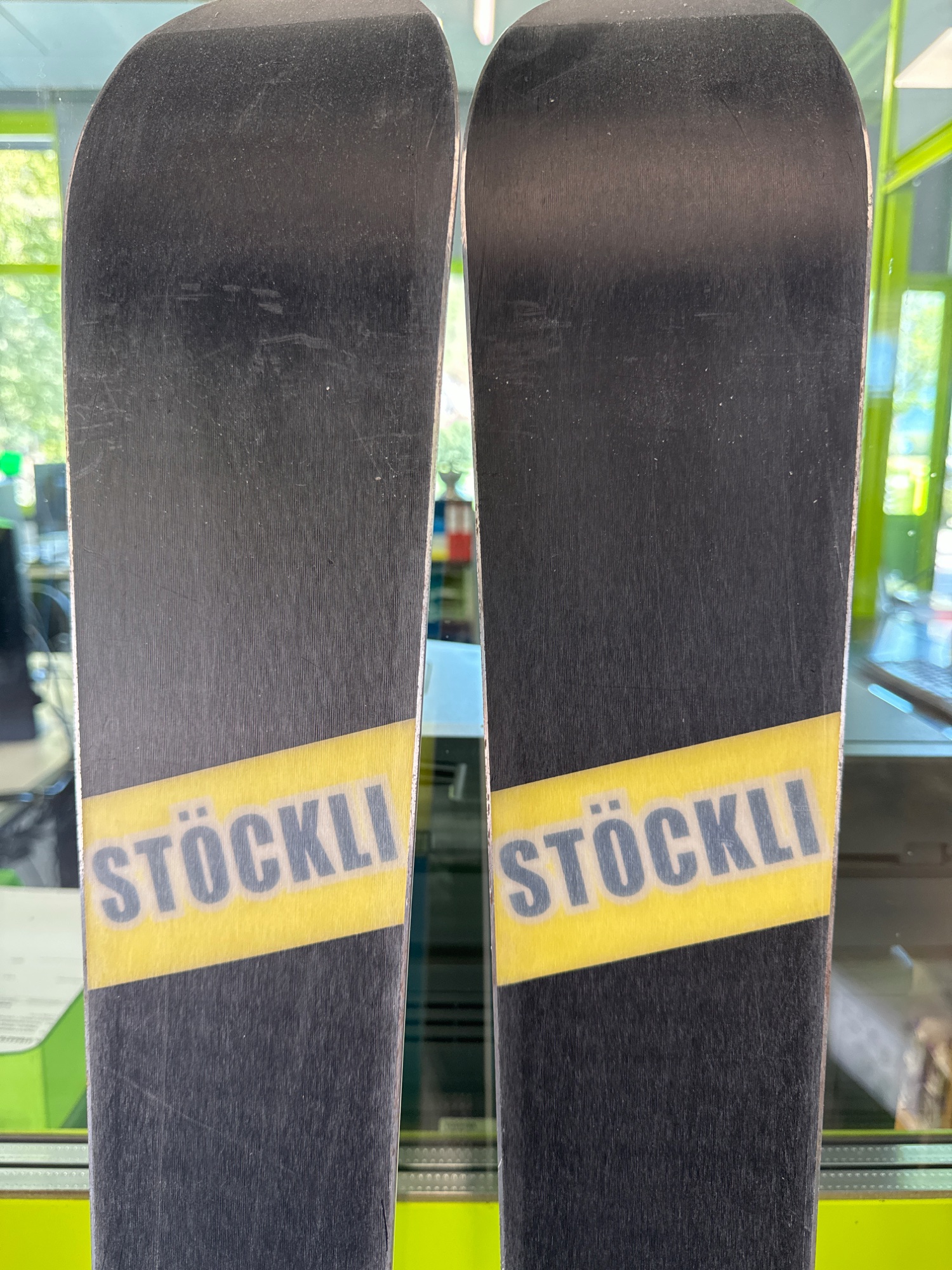 Stöckli Ski blau/gelb mit Bindung, ca. 170 cm – Bild 6