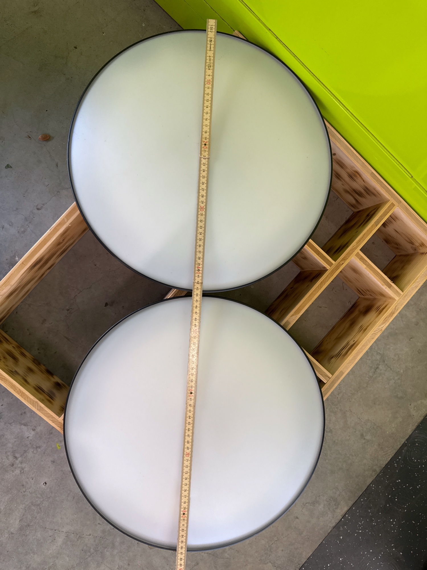 IKEA Nymåne Deckenleuchte rund, weiss/schwarz