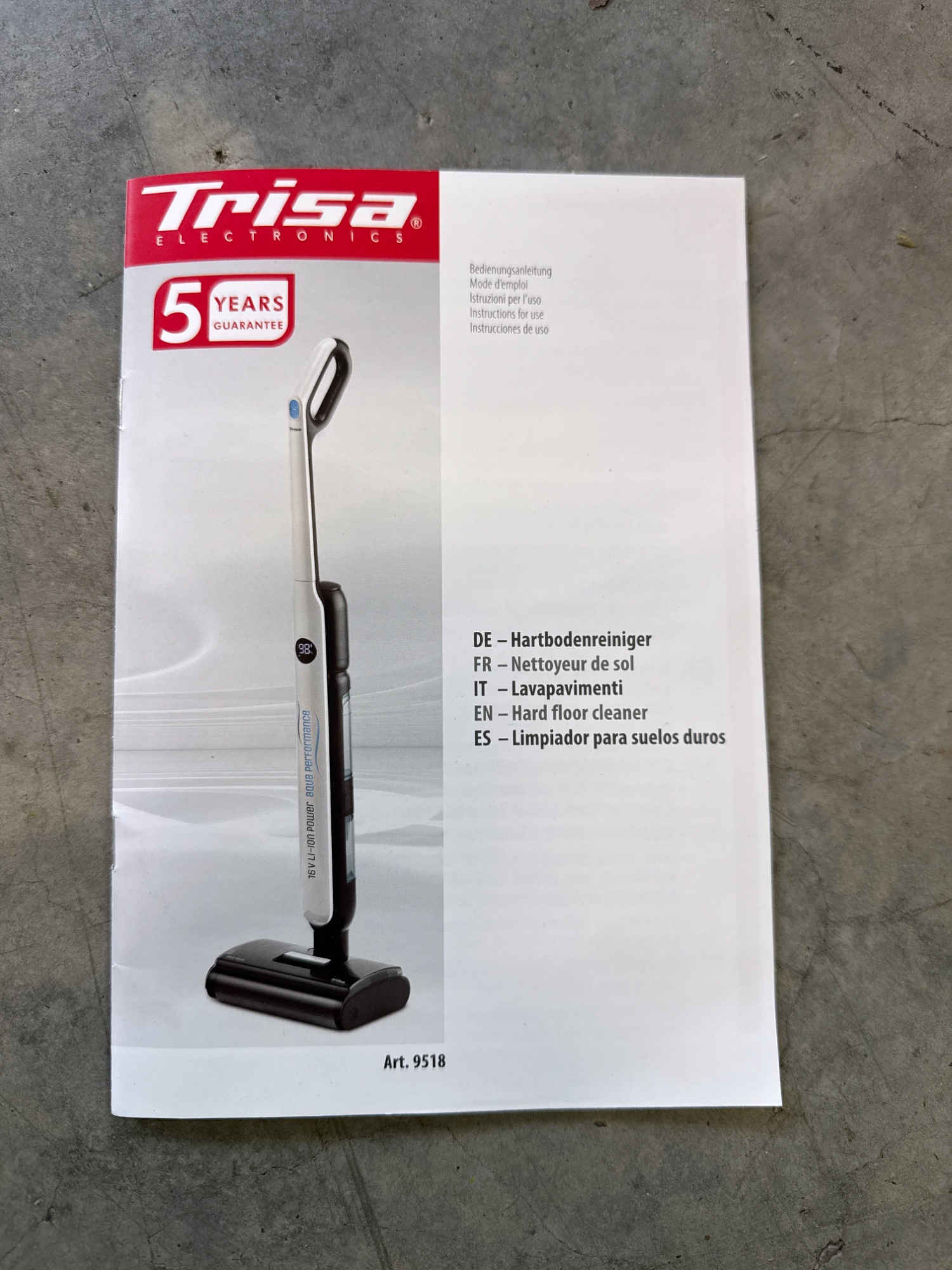 Trisa Aqua Performance Hartbodenreiniger 16V Akku – Bild 3