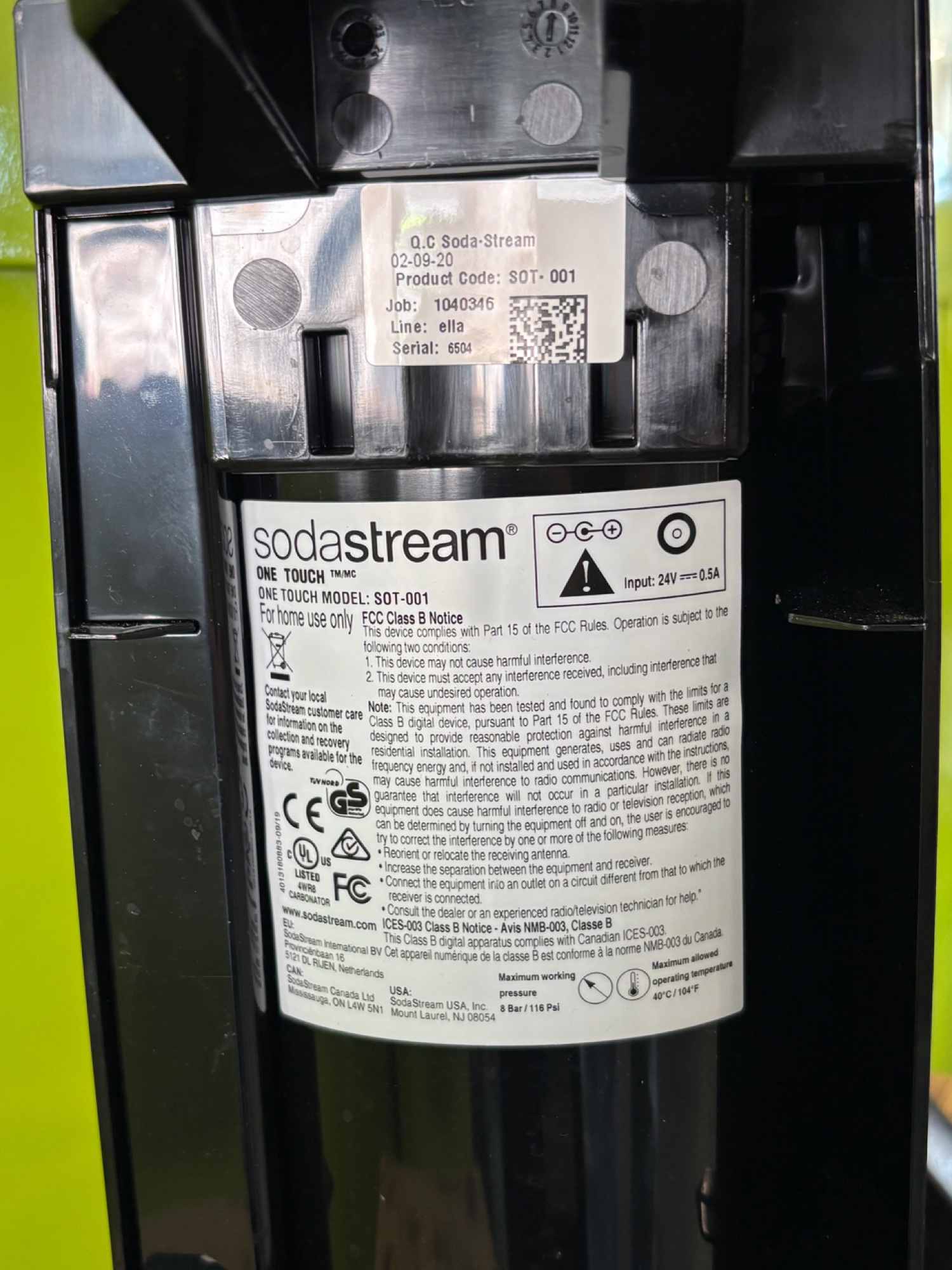 SodaStream One Touch Wassersprudler, schwarz – Bild 4